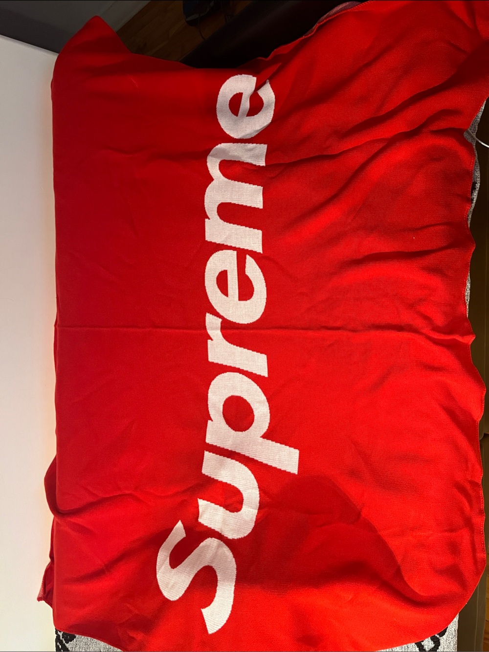 Supreme Red Knit Blanket Large
